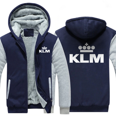 KLM AIRLINES JACKETS FLEECE SWEATSHIRT